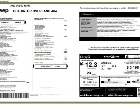 Used 2020 Jeep Gladiator Overland w/ Dual Top Group image 5