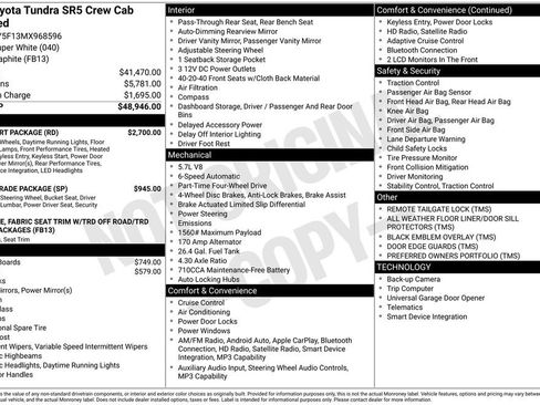 Certified 2021 Toyota Tundra SR5 w/ TRD Sport Package AWD/4WD image 21