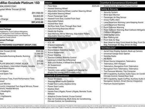 Used 2016 Cadillac Escalade Platinum AWD/4WD image 3