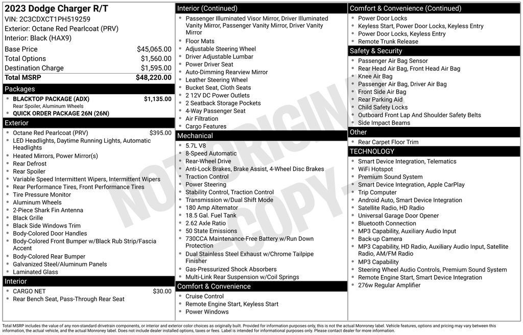 Used 2023 Dodge Charger R/T w/ Blacktop Package RWD image 10