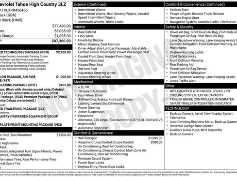 Used 2023 Chevrolet Tahoe High Country w/ Advanced Technology Package AWD/4WD image 47