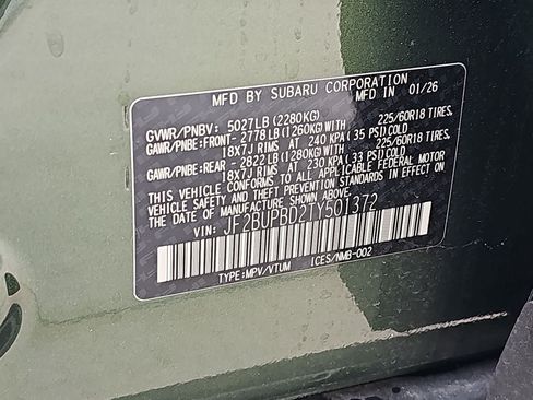 Certified 2026 Subaru Outback Premium AWD/4WD image 42
