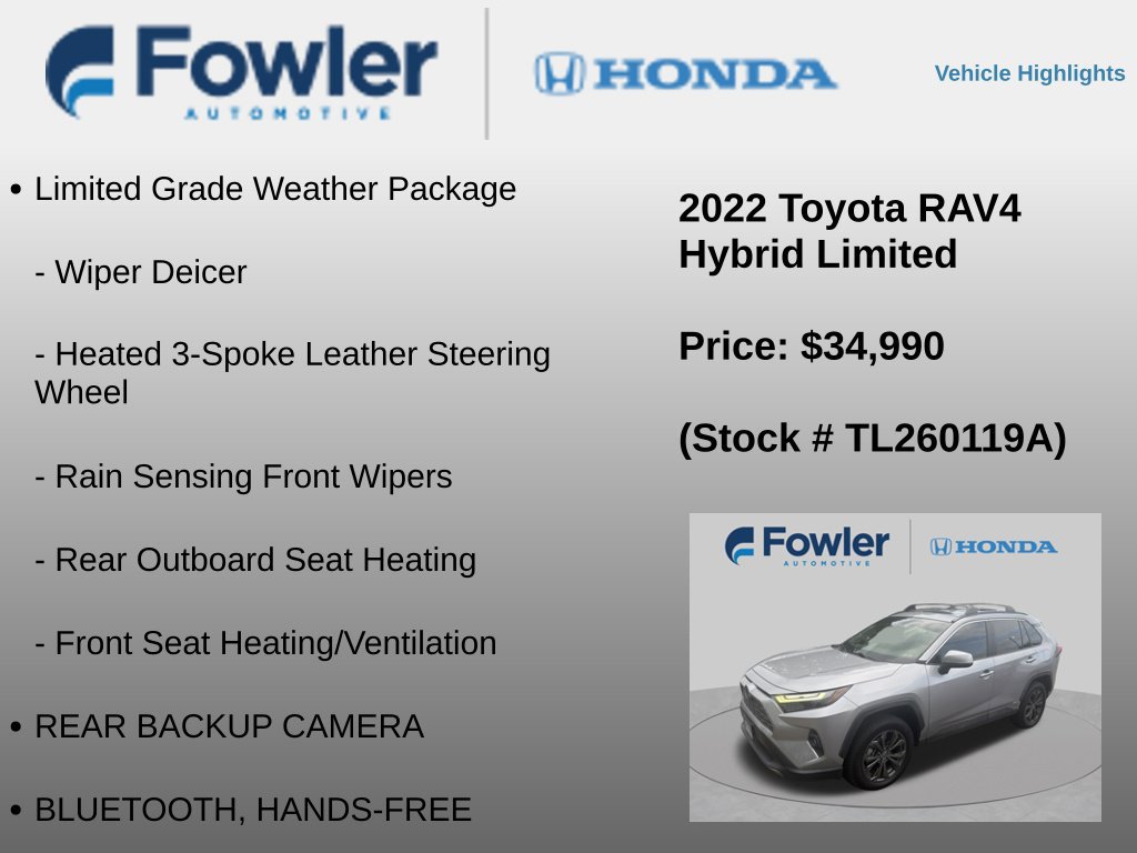 Used 2022 Toyota RAV4 Limited w/ Limited Grade Weather Package AWD/4WD image 4
