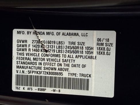 Used 2019 Honda Ridgeline RTL-E image 33