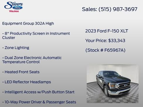 Used 2023 Ford F150 XLT w/ Equipment Group 302A High AWD/4WD image 16