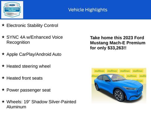Certified 2023 Ford Mustang Mach-E Premium RWD image 19