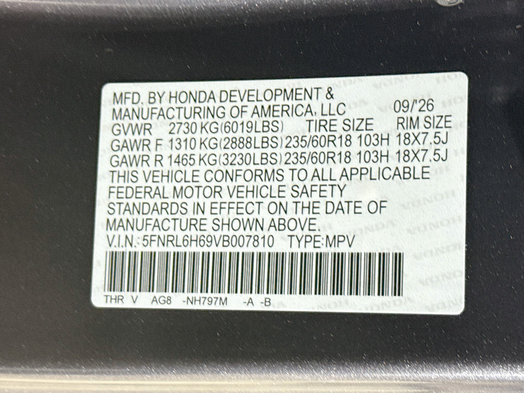 New 2027 Honda Odyssey EX-L image 40
