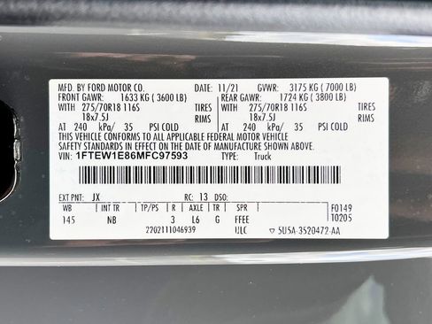 Used 2021 Ford F150 Tremor w/ Equipment Group 402A High image 28