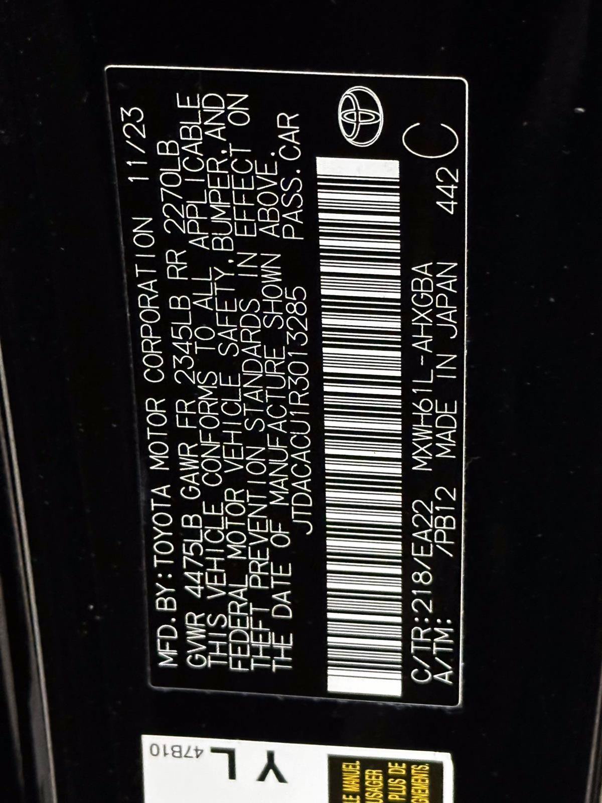 Certified 2024 Toyota Prius Prime FWD image 30