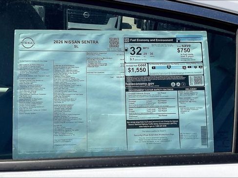 New 2026 Nissan Sentra SL w/ Floor Mat Package image 13