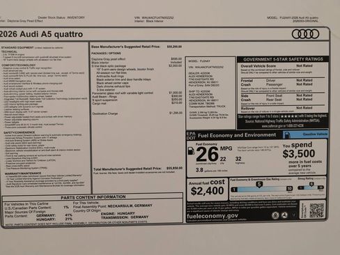 New 2026 Audi A5 2.0T Premium AWD/4WD image 38