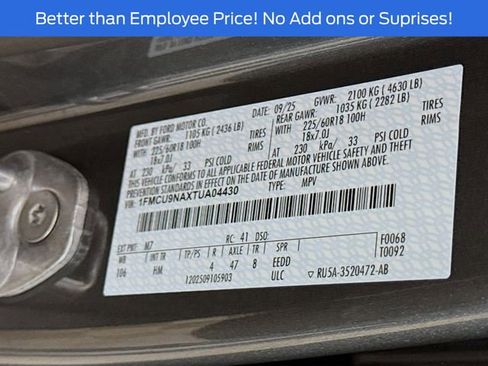 New 2026 Ford Escape ST-Line Select w/ Tech Pack #2 AWD/4WD image 34