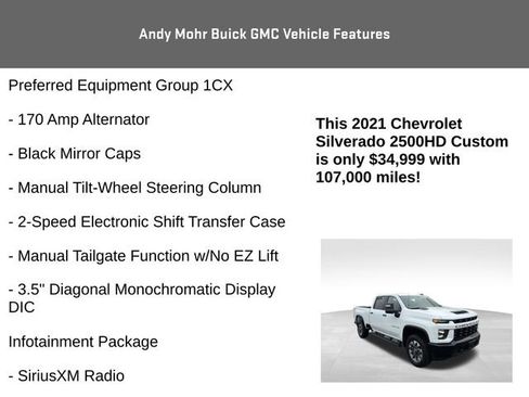 Used 2021 Chevrolet Silverado 2500 Custom w/ Custom Value Package image 12