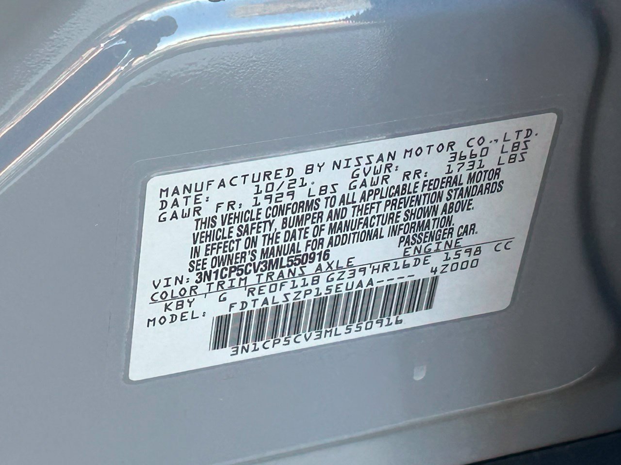 Certified 2021 Nissan Kicks SV FWD image 12