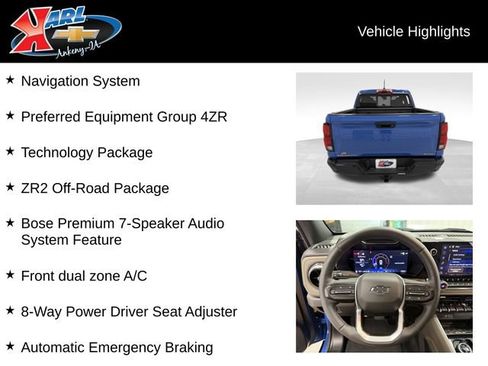 Certified 2025 Chevrolet Colorado ZR2 w/ Technology Package AWD/4WD image 2