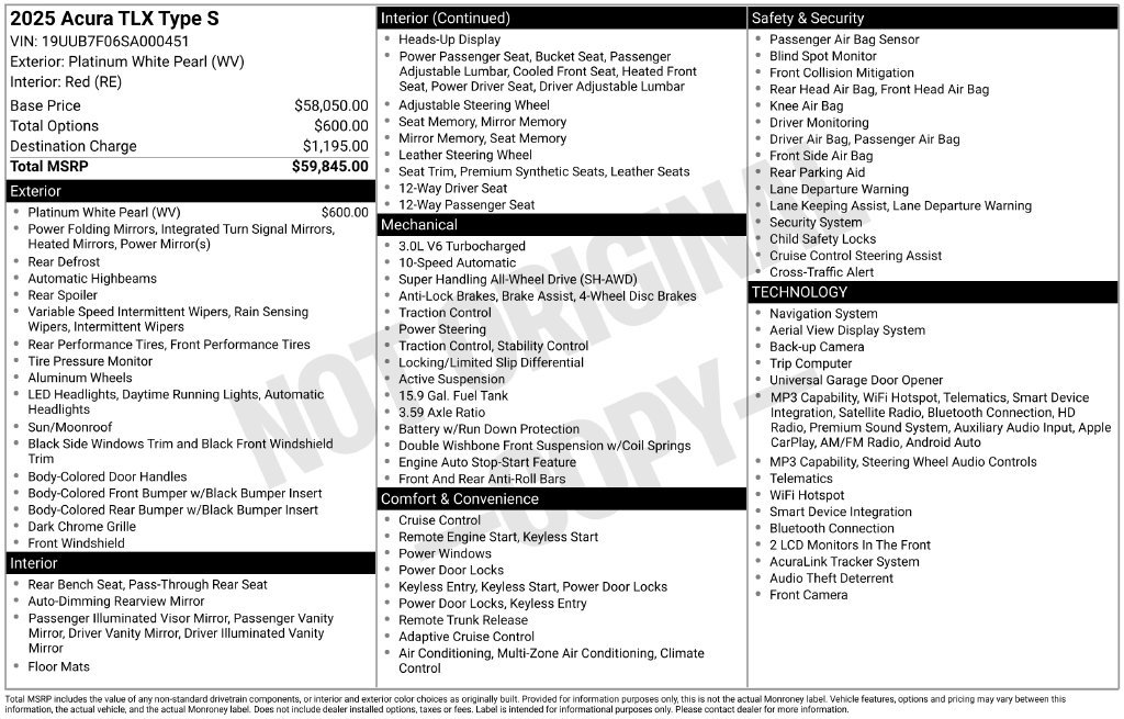 Used 2025 Acura TLX Type S AWD/4WD image 46