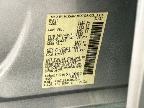 Used 2018 Nissan Titan SV w/ SV Convenience Package AWD/4WD image 24