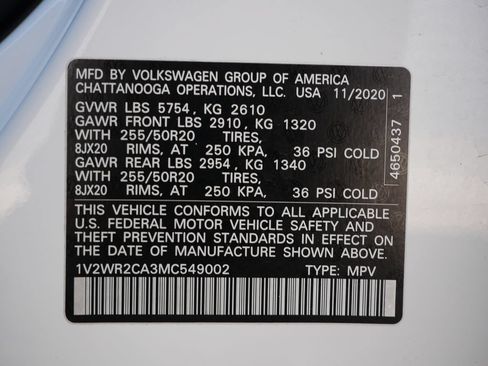 Used 2021 Volkswagen Atlas SE FWD image 45