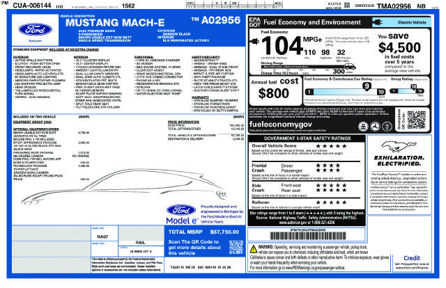 New 2026 Ford Mustang Mach-E Premium w/ Sport Appearance Package AWD/4WD image 40