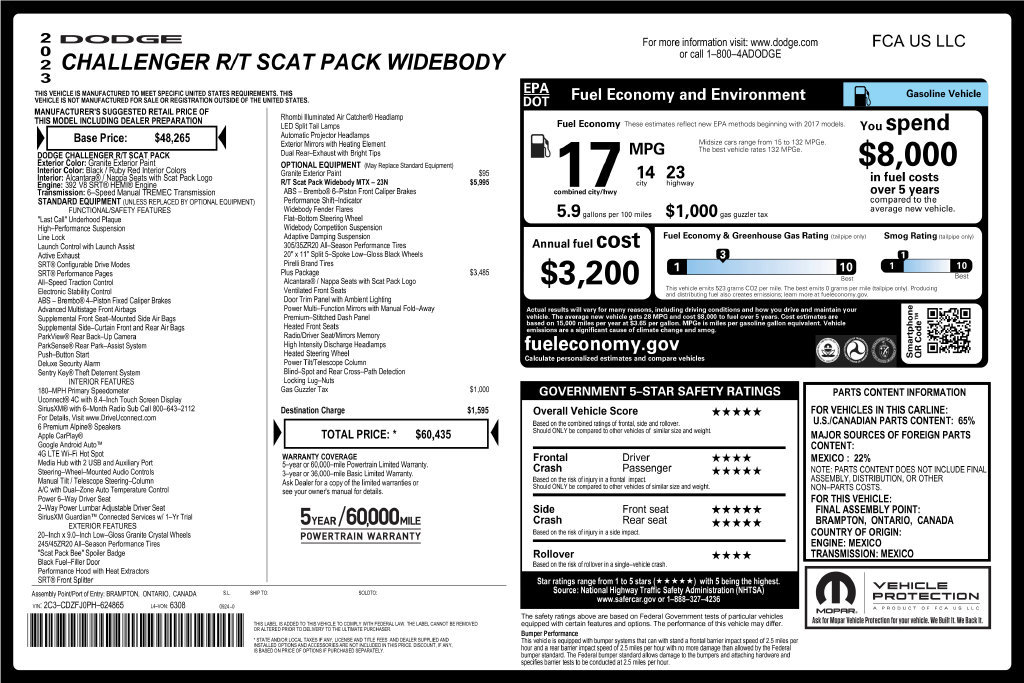 Used 2023 Dodge Challenger R/T Scat Pack RWD image 3