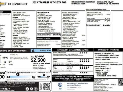 Used 2023 Chevrolet Traverse LT FWD image 6