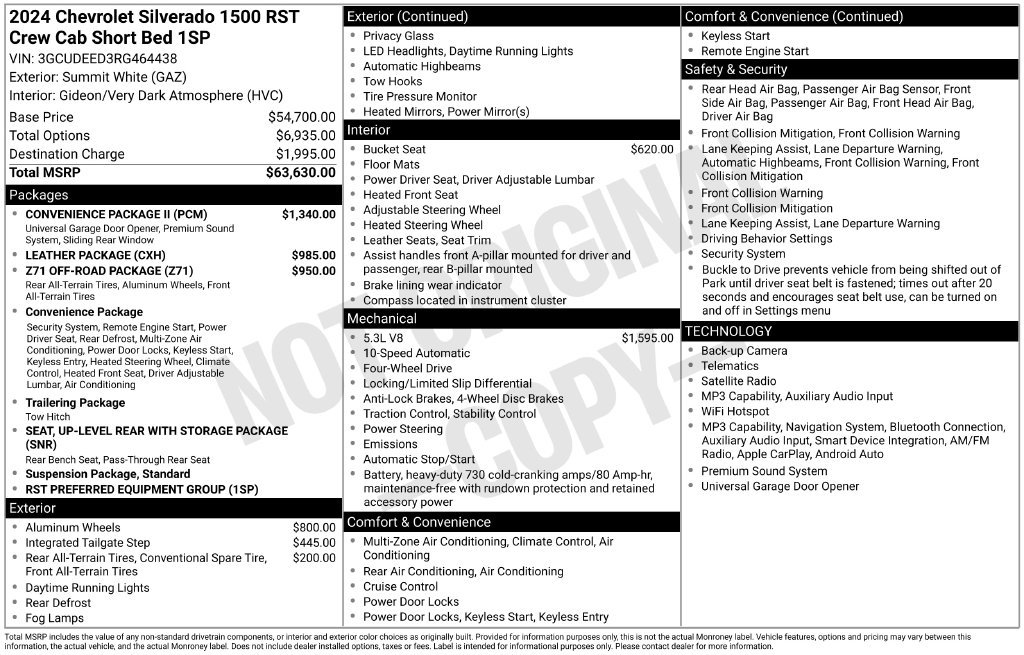 Used 2024 Chevrolet Silverado 1500 RST w/ Convenience Package II AWD/4WD image 6