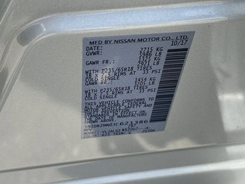 Used 2018 Nissan Pathfinder SL w/ Cargo Package FWD image 31