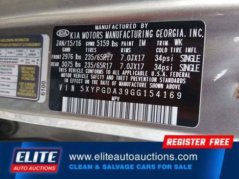 Used 2016 Kia Sorento AWD w/ LX Convenience Package image 18