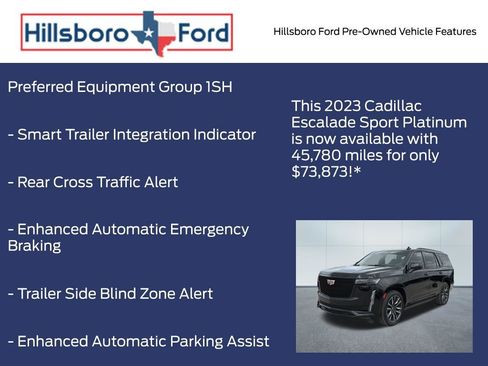 Used 2023 Cadillac Escalade Sport Platinum w/ Heavy-Duty Trailer Package AWD/4WD image 13