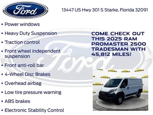 Used 2025 RAM ProMaster 2500 w/ Convenience Group FWD image 22