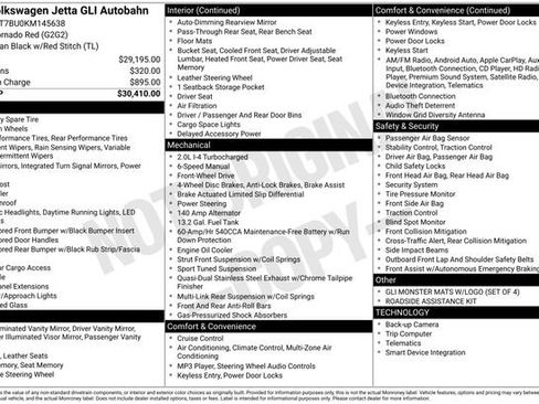 Used 2019 Volkswagen Jetta GLI Autobahn image 34