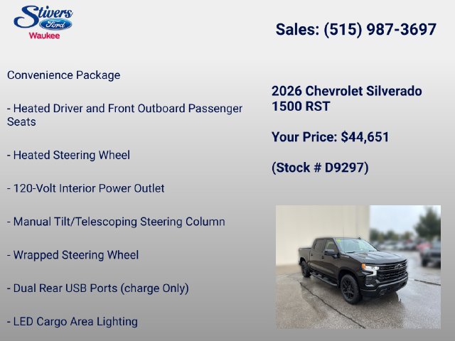 Used 2026 Chevrolet Silverado 1500 RST w/ RST Select Package AWD/4WD image 36