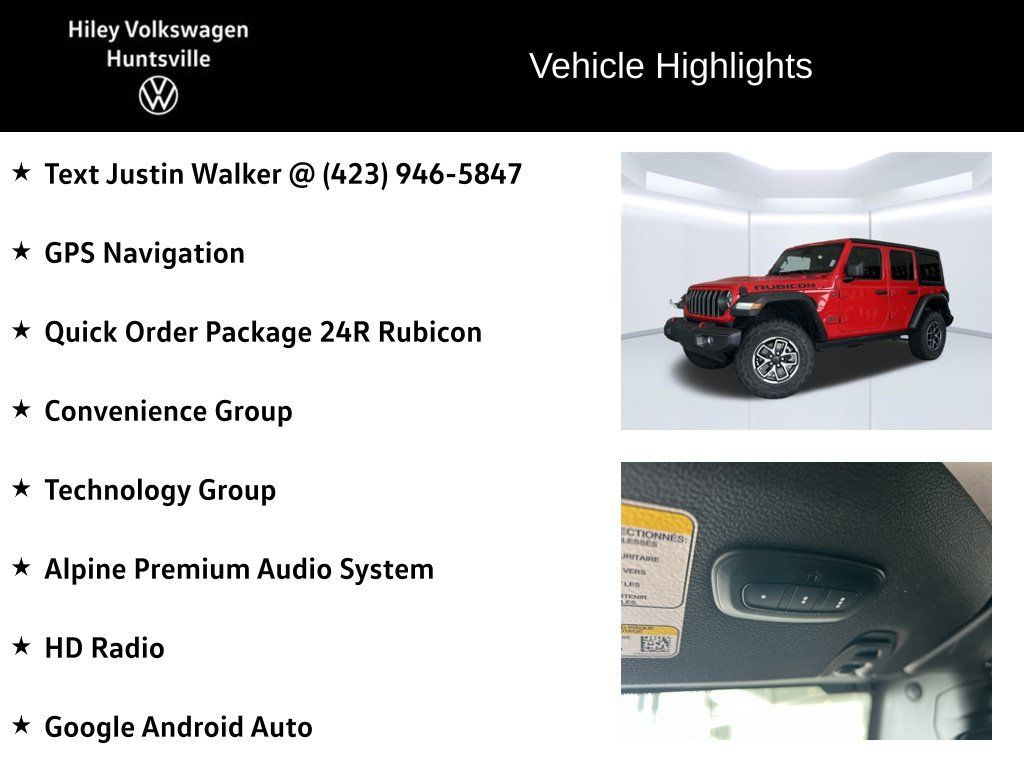 Used 2024 Jeep Wrangler Unlimited Rubicon w/ Technology Group AWD/4WD image 6