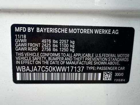 Used 2019 BMW 530i xDrive w/ Convenience Package image 28