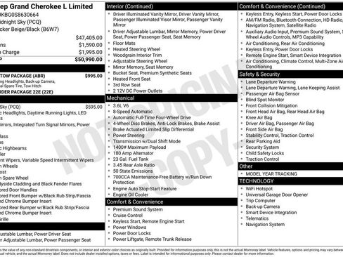 Used 2025 Jeep Grand Cherokee L Limited w/ Trailer Tow Package AWD/4WD image 29