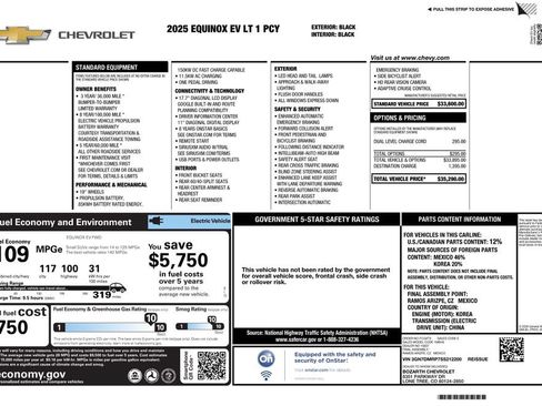 Used 2025 Chevrolet Equinox EV LT FWD image 4