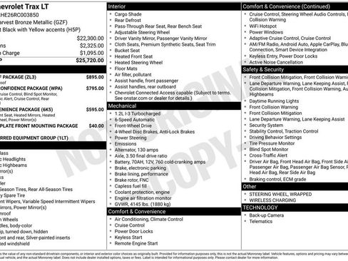 Used 2024 Chevrolet Trax LT w/ Sunroof Package FWD image 12