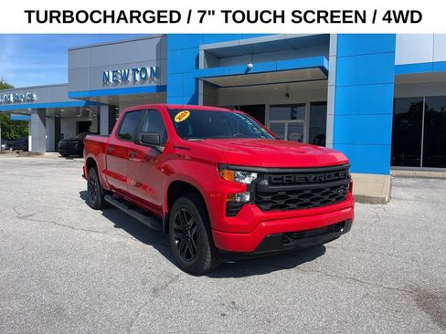 Used 2024 Chevrolet Silverado 1500 Custom w/ Turbomax Blackout Package AWD/4WD image 1
