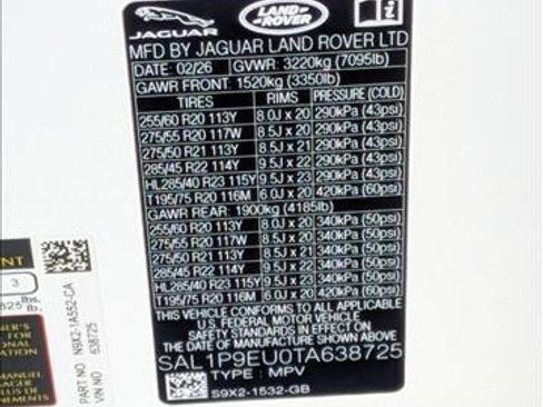 New 2026 Land Rover Range Rover Sport SE AWD/4WD image 17