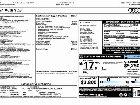 Used 2024 Audi SQ8 Prestige image 23