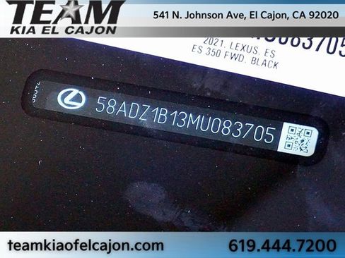 Used 2021 Lexus ES 350 w/ Premium Package image 38