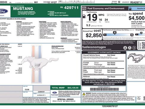 Used 2024 Ford Mustang GT Premium w/ GT Performance Package RWD image 5