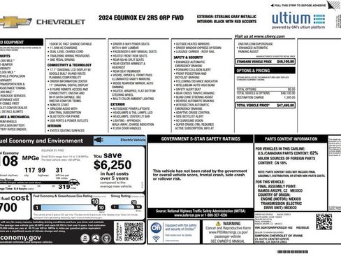 Used 2024 Chevrolet Equinox EV RS FWD image 3