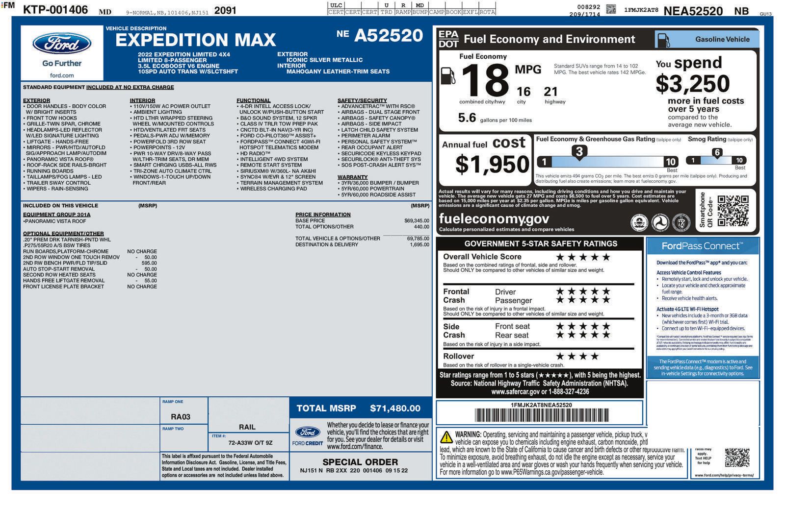 Used 2022 Ford Expedition Max Limited AWD/4WD image 39