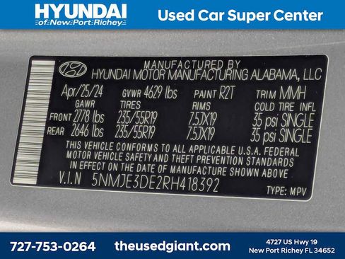 Certified 2024 Hyundai Tucson Limited FWD image 44