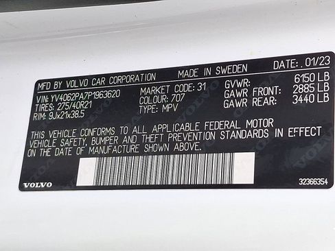 Used 2023 Volvo XC90 B6 Ultimate w/ Protection Package Premier image 27