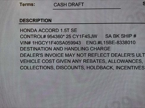 Used 2025 Honda Accord SE image 19