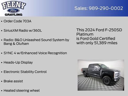 Used 2024 Ford F250 Platinum w/ FX4 Off-Road Package AWD/4WD image 9