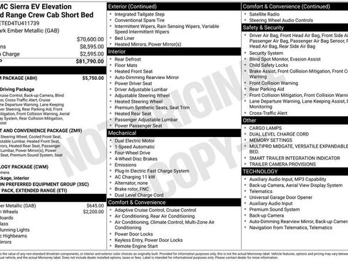 Used 2026 GMC Sierra EV Elevation w/ Premium Package AWD/4WD image 7