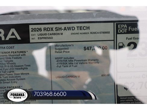 New 2026 Acura RDX w/ Technology Package AWD/4WD image 41